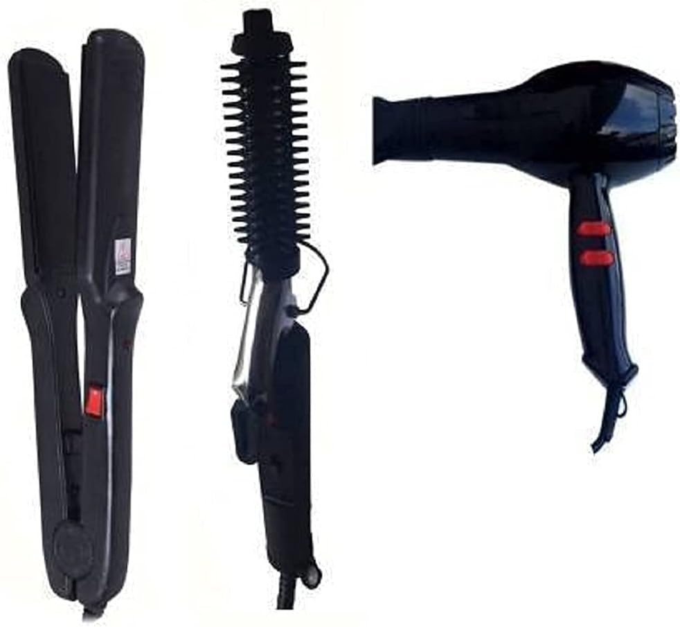 Combo Hair Dryer 2888, Straightener 522 and Curler 471B Combo