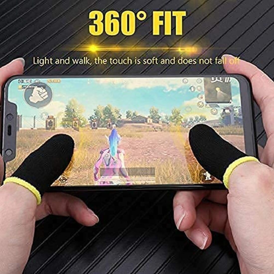 Thumb & Finger Sleeve For Mobile Game, Pubg,Cod,Freefire (1Pair Only)