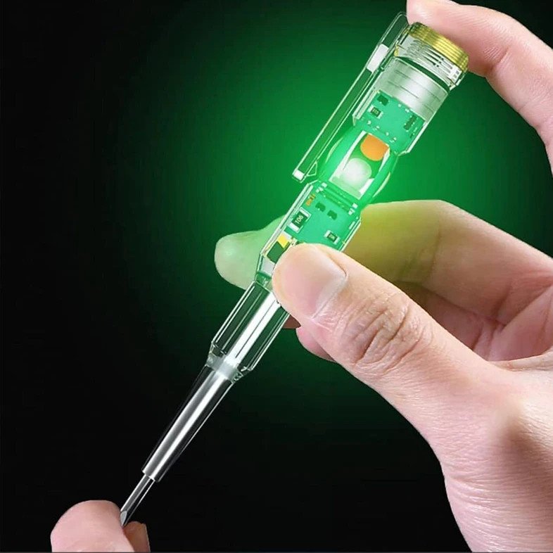 Electrical Tester Pen, Voltage Detector Pen with Indicator Light Test Pen (1pcs) Digital Voltage Tester