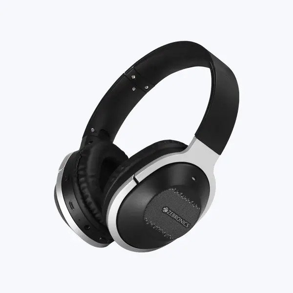 Zebronics Zoom Bluetooth 5.0 Wireless Headphone with 50 Hours Battery Backup, Deep Bass, Voice Assistant, Dual Pairing, Foldable Design, Built-in Mic and Calling Function